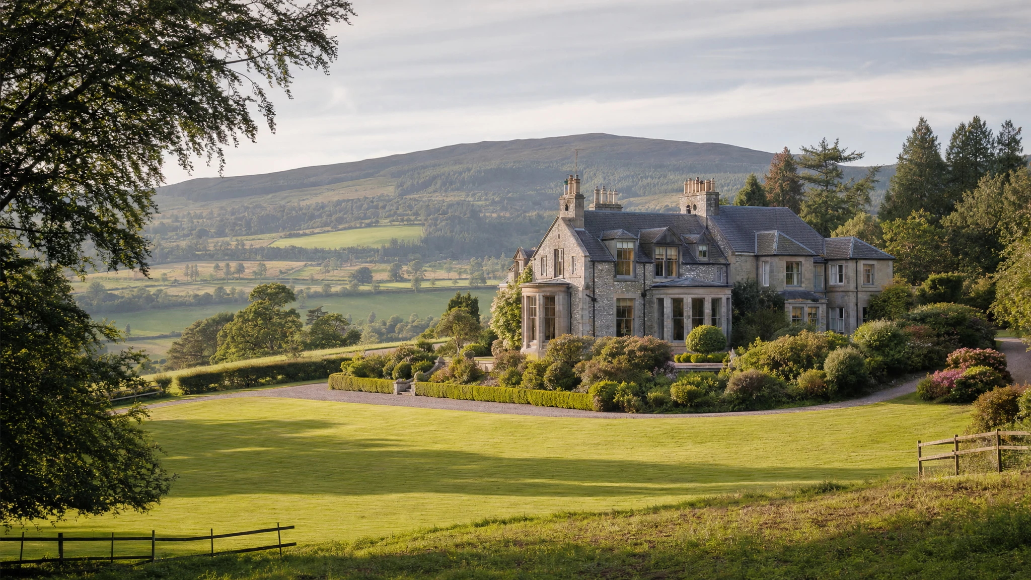 Removals from London to Crieff: A Strathearn country villa near Crieff, rolling farmland