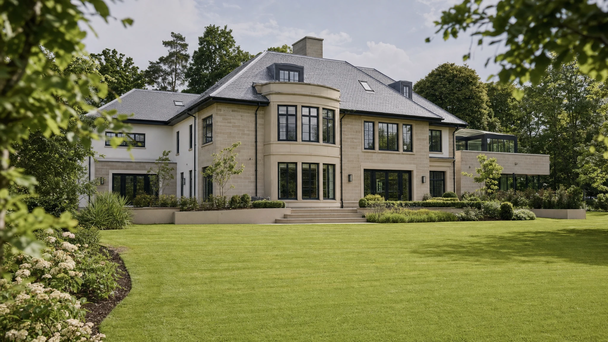 Removals from London to Newton Mearns: A large modern-classic family home in Newton Mearns, manicured grounds