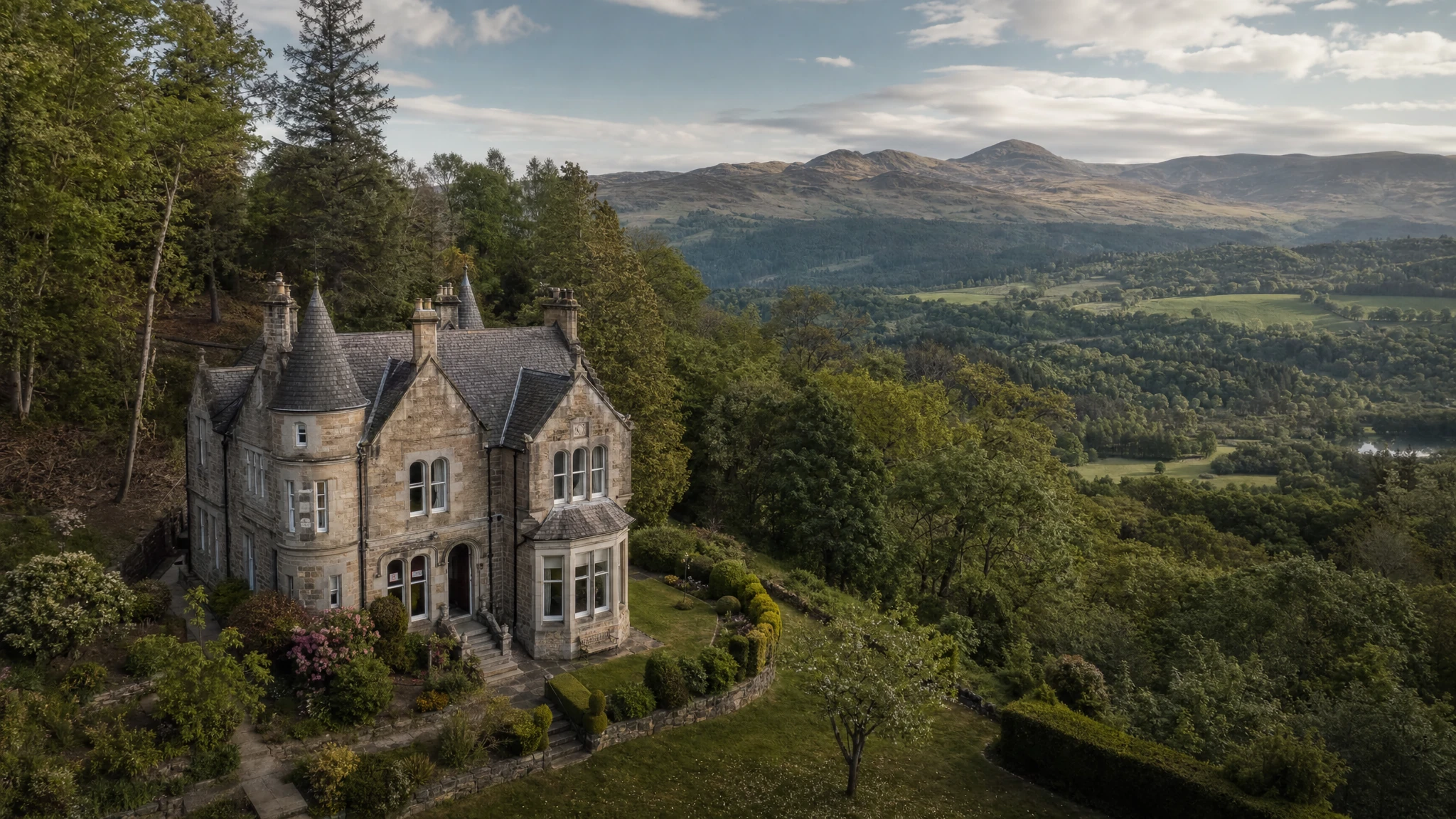 Removals from London to Pitlochry: A fine Victorian home above Pitlochry with Highland Perthshire hills